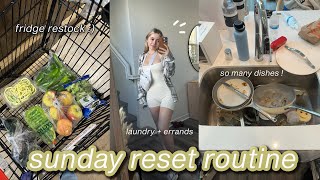 6AM PRODUCTIVE SUNDAY RESET ROUTINE\/VLOG |organizing, meal prep, groceries