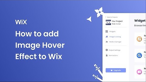 How to add a Image Hover Effect to Wix