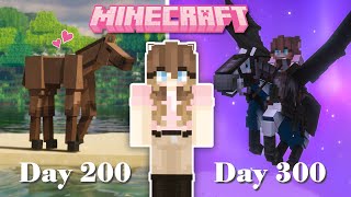 I SURVIVED 300 DAYS IN MINECRAFT - Horse Edition! | Pinehaven screenshot 5