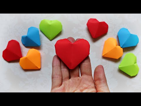 Origami 3D Heart (Very Easy) | How to make puffy paper heart | Maison Zizou