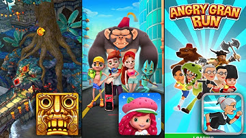 Temple Run 2 Lost Jungle Lantern Festival Vs Bus Rush Vs Angry Gran Run - Endless Run Gameplay