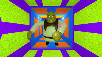 RUNNING FROM 3D FUNNY SHREK IN PARALLAX | Garry