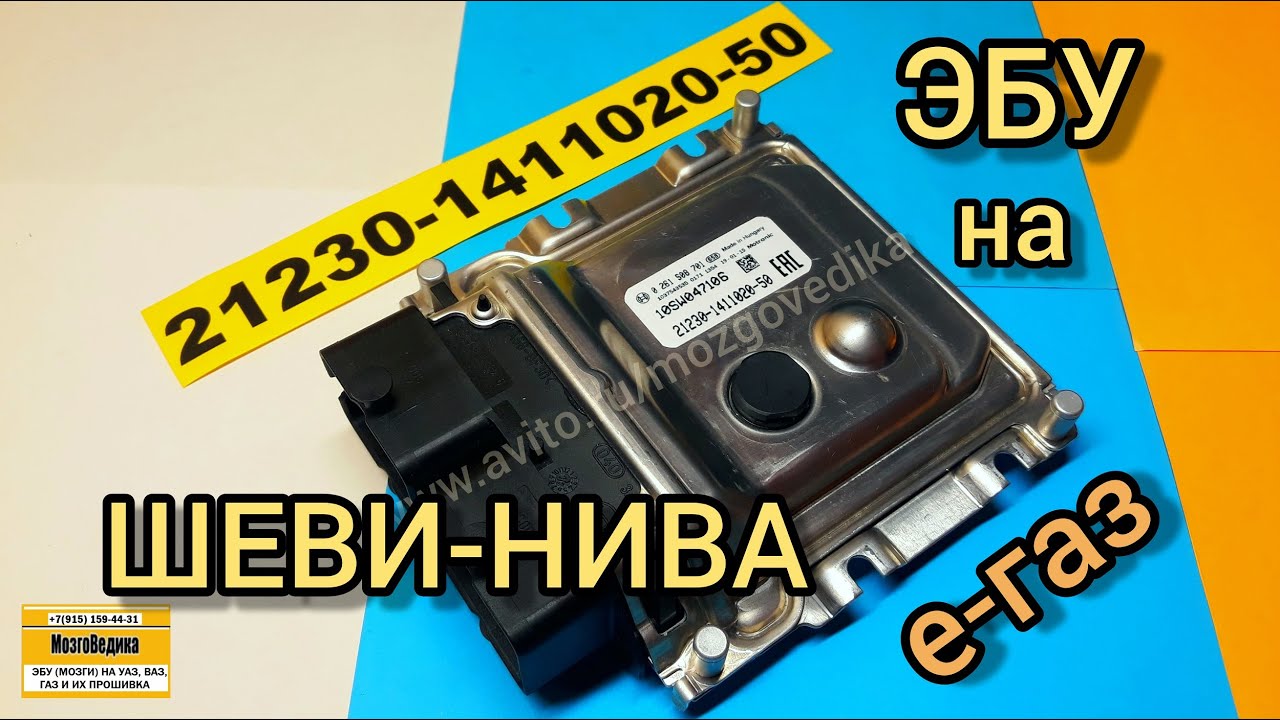 ЭБУ (Мозги) на Шеви-Ниву 21230-1411020-50 с электронной педалью газа ...