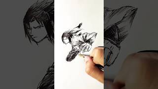 Speed drawing StickMan Ninja Sasuke 😳 #shorts #anime #drawing