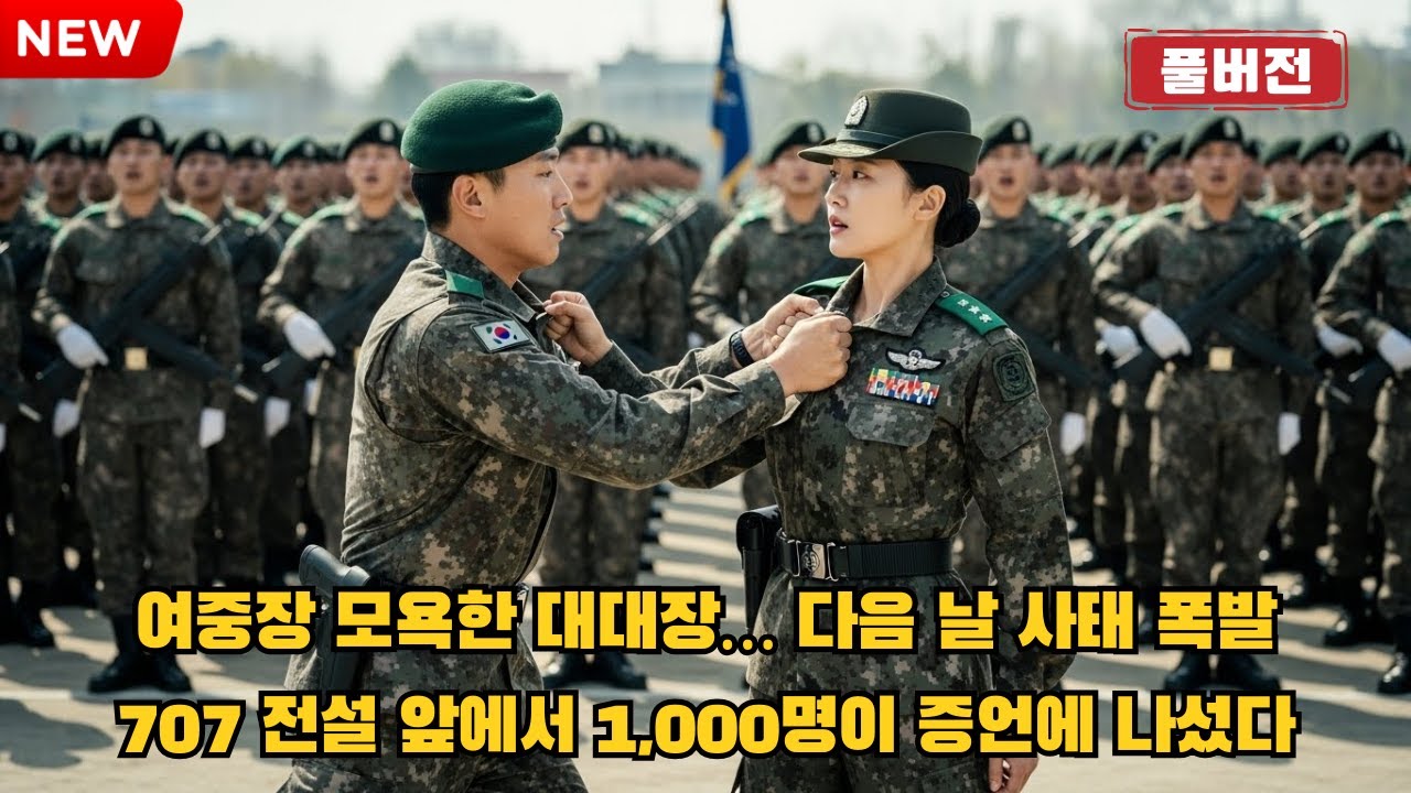 [실화] 707 전설의 여중장을 모욕한 대대장… 다음 날, 1,000명이 증언에 나선 이유[오디오북] [반전사연] [감동사연]