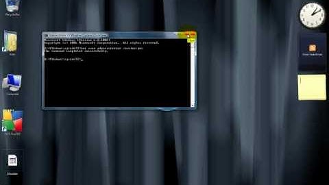 How to enable the hidden Administrator on Vista - Windows 7.wmv