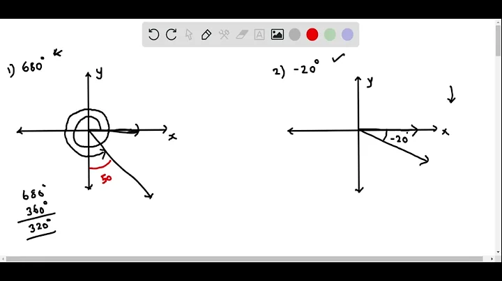 Trigonometry   Draw angle in standard position