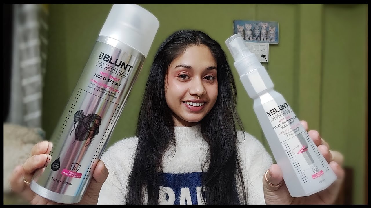 BBLUNT Hotshot Heat Protection spray & Holding spray Test and Try