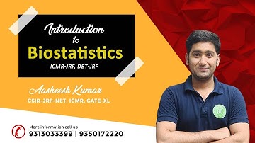 Introduction to Biostatistics  || ICMR-JRF || DBT-JRF || CSIR NET Life SCIENCE. || TIFR || GAT-B