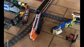 LEGO Big Boy and Horizon Express Train Crash
