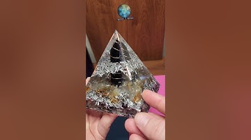 Orgone Epoxy Resin Pyramid to Cleanse Harmful EMF, Promote Love, Protection, and Abundance.