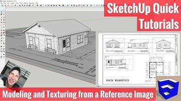 Modeling and Texturing from Reference Images in SketchUp (Generate a 3D Model from 2D Plans!)