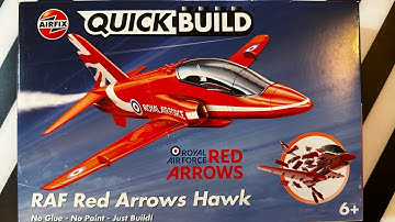 Opening and assembling Airfix Quickbuild set RAF Red Arrows Hawk