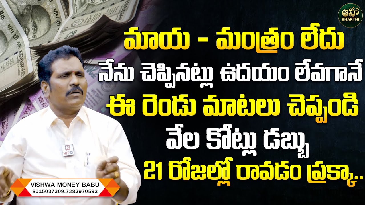 Vishwa Money Babu : Money Affirmations in telugu | Universe Secrets @ahabhakthi
