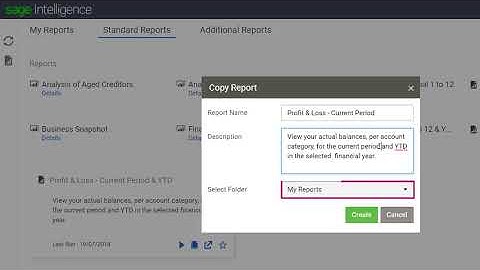 Sage Accounting: Copying a report.