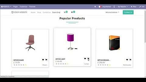 E-commerce Snippet Odoo