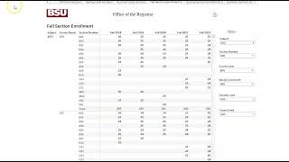 Section Enrollment Dashboard