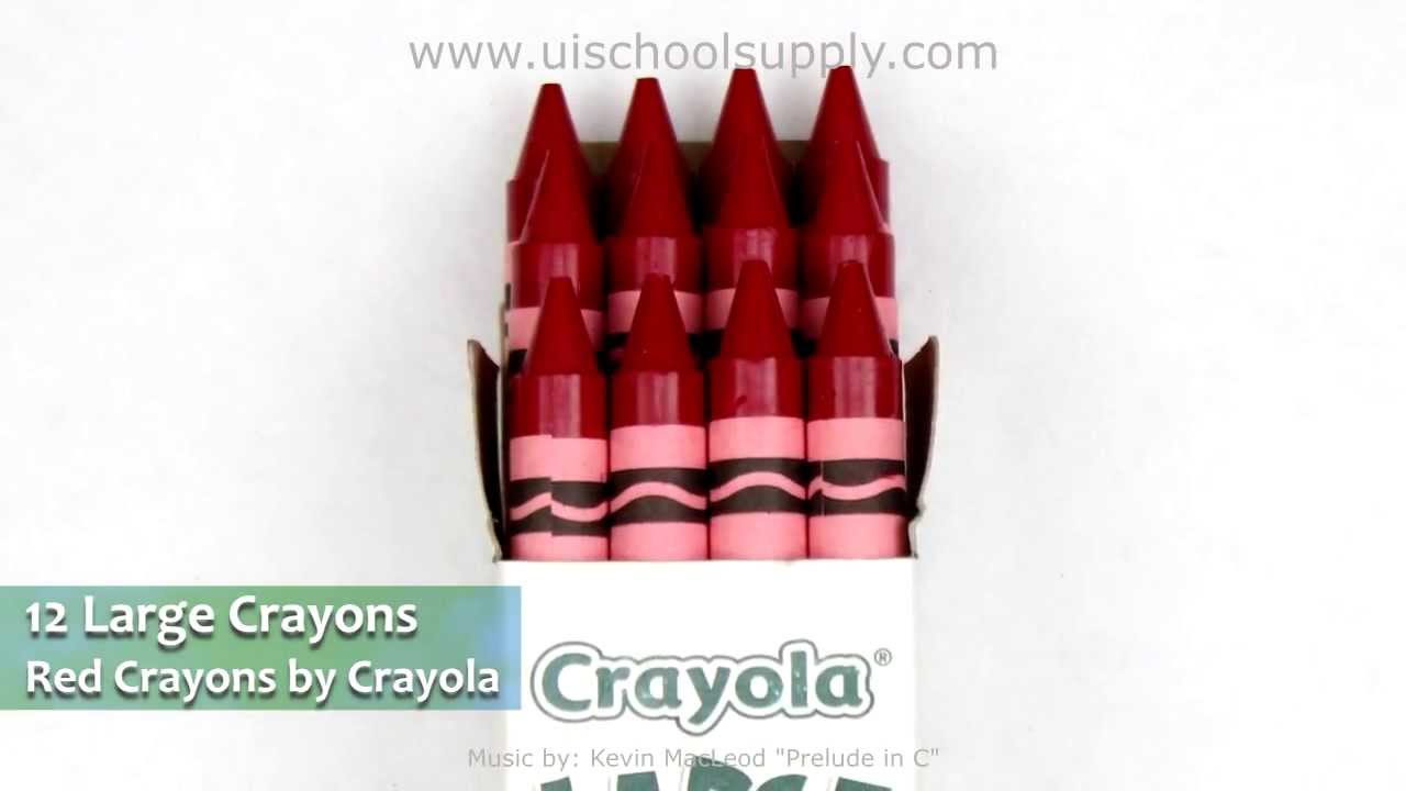 12 Regular Red Crayons by Crayola 52-0836038 