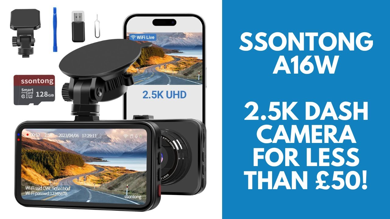 ssontong A16W 2.5K UHD Dash Camera - Unboxing, Setup and