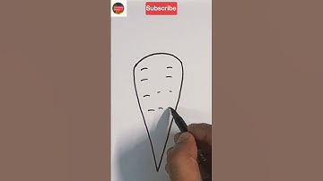 Draw a simple carrot using these simple steps #shorts #ashortaday Canvassing Passion