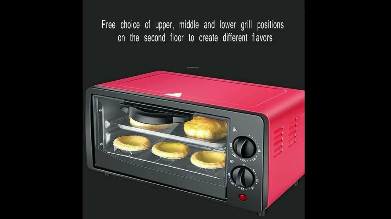 Mini 12-Liter Oven Review | Multifunctional Convection Countertop Toaster Oven (Red)