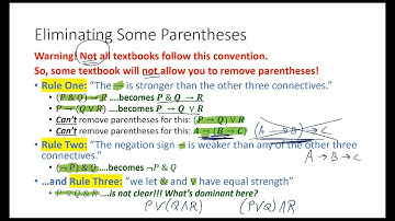Symbolic Logic I: Elimination of Some Parentheses