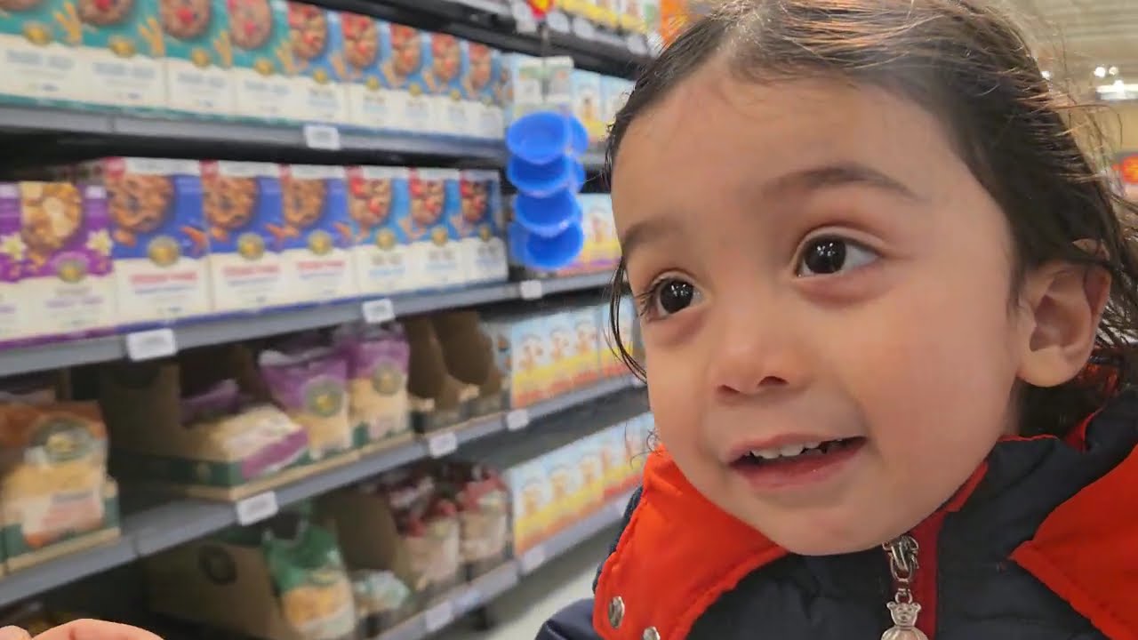 Grocery shopping with baby (winter very cold outside, 🥶 -30°c)