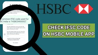 How to check HSBC Bank IFSC code online | Check HSBC Bank IFSC code in HSBC Mobile App screenshot 3