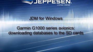 JDM for Windows: Downloading Data for Programming to Garmin G1000 Series Avionics