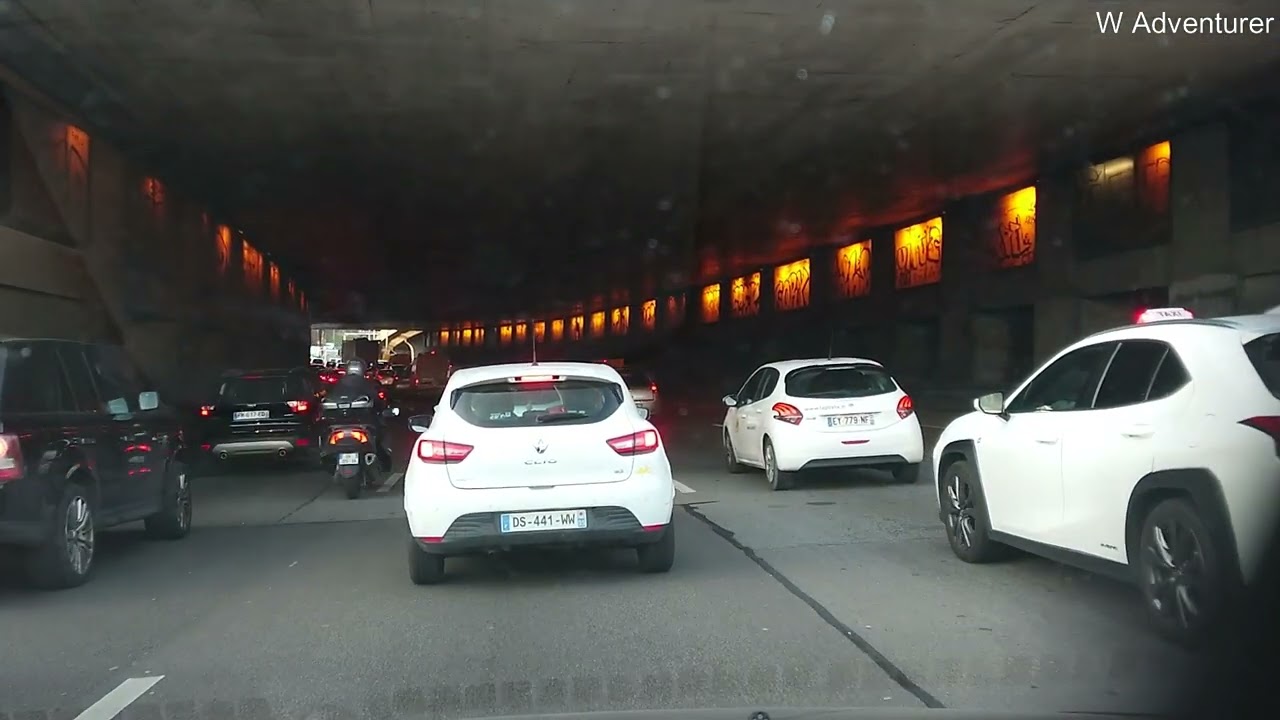 Driving in Paris ring  road during rush hour | P1 | Paris | IDF