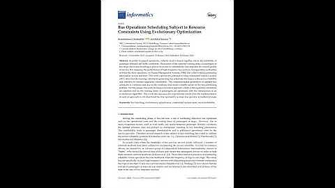 Bus Schedule Optimization