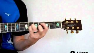 Video thumbnail of "Easy E-B-C#m-A Guitar Chord Progression"