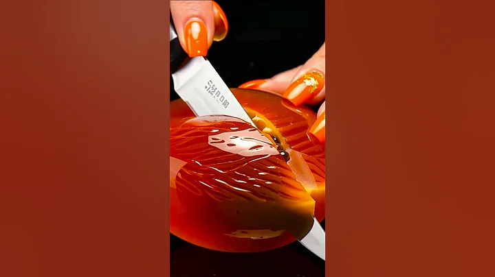 Cutting Glass Papaya ASMR #ai #aiart #asmr #glasscutting #satisfying #asmrsounds