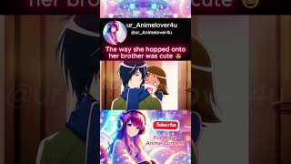 The Way She Hopped Onto Her Brother Was Cute