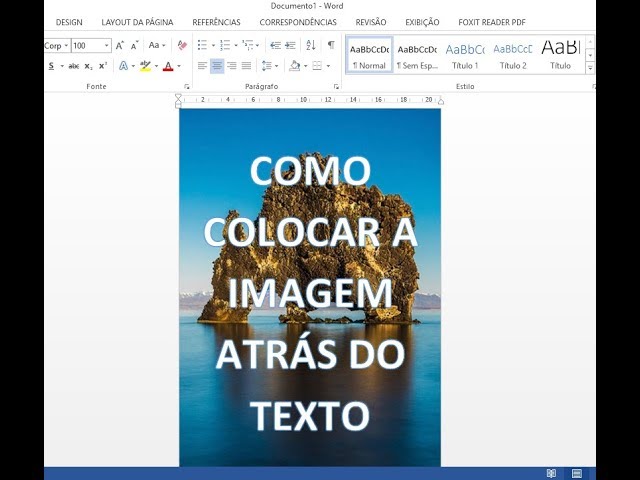 Microsoft Word 2007 :: Escrevendo por cima de imagens