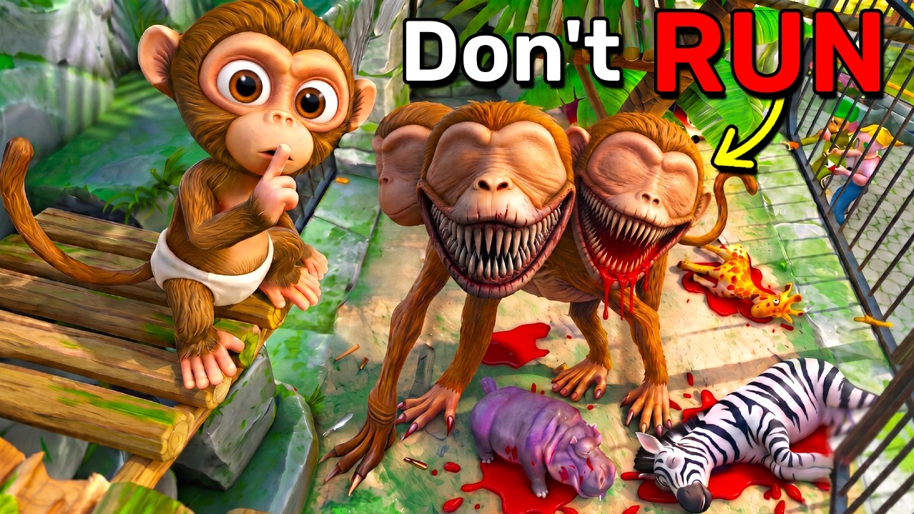 If You See FACELESS Baby Monkey, DELETE YOUR GAME... (I Am Monkey VR)