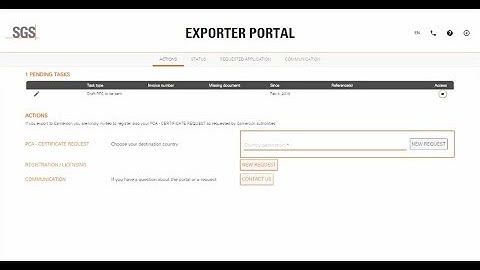 SGS Exporter Portal