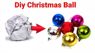 How To Make Christmas Ball With Paper/Christmas Ball Making At Home/Diy Christmas Ball/Xmas Ball/DIY screenshot 3