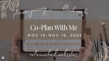 CoPlan met mij | Plannerreis, lege weken, vernieuwde websites | 10 nov - 16 nov