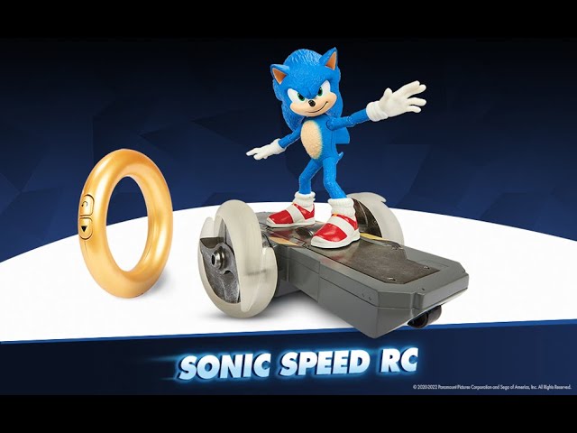 Sonic the Hedgehog Sonic 2 Movie - Sonic Speed RC Veículo Oficial