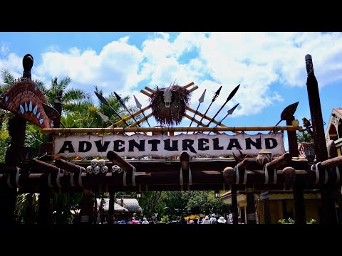 Magic Kingdom Adventureland 2022 Summer Walkthrough in 4K | Walt Disney World Florida August 2022