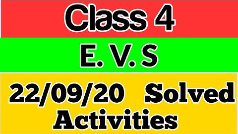Class 4(E.V.S)Kite victers first bell||Worksheet||September 22