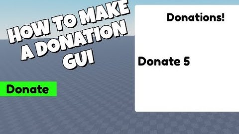 How to make a Donation GUI in Roblox Studio
