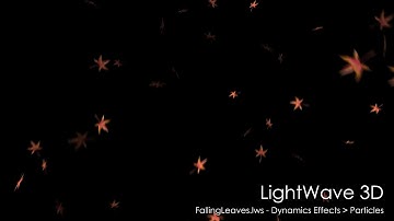 LightWave 3D: Falling Leaves scene rendered