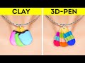 CLAY VS. 3D-PEN || Wonderful Miniature Ideas, DIY Jewelry And Accessories