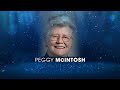 Peggy mcintosh is inducted into the national womens hall of fame