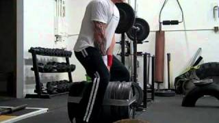 Strongergrip plateau buster deadlift, 743 lbs
