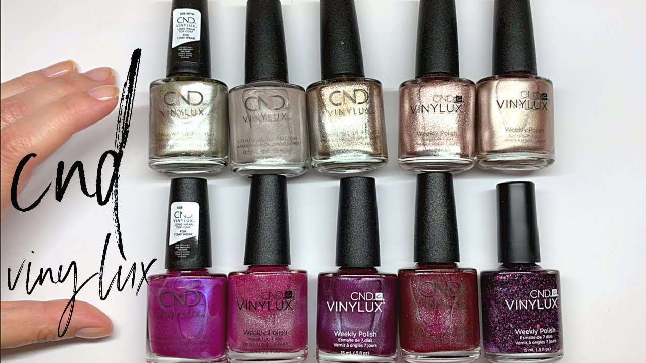 CND Vinylux Golds & Purples