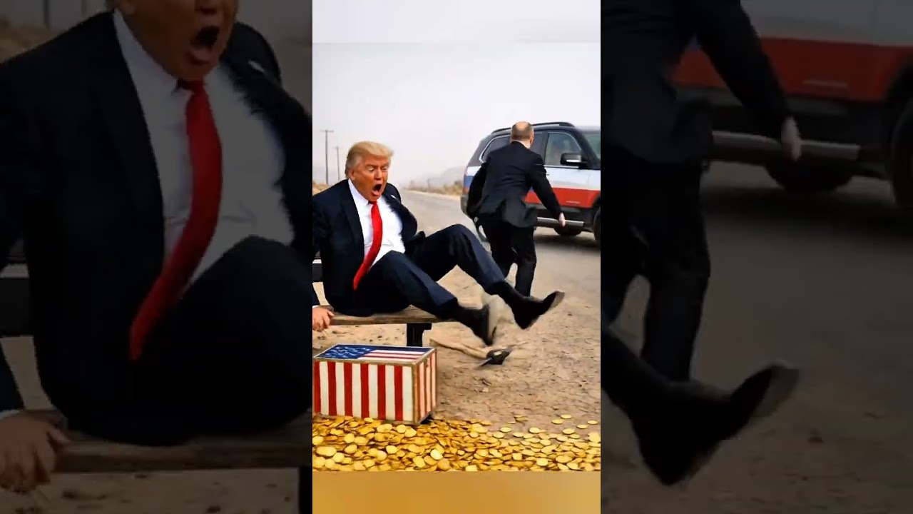 Putin hit the gold of Trump and run back 😂 Donald Trump and putin funny moment of gold 