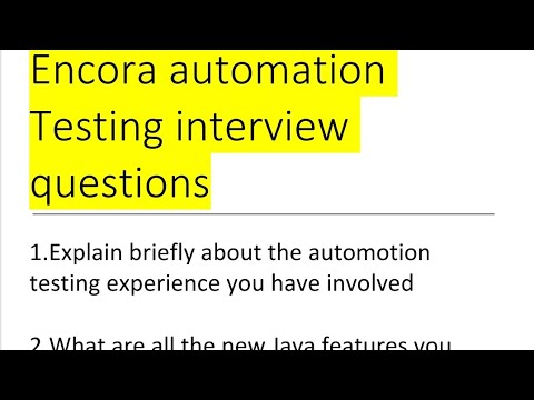 Encora Automation Testing interview questions - YouTube